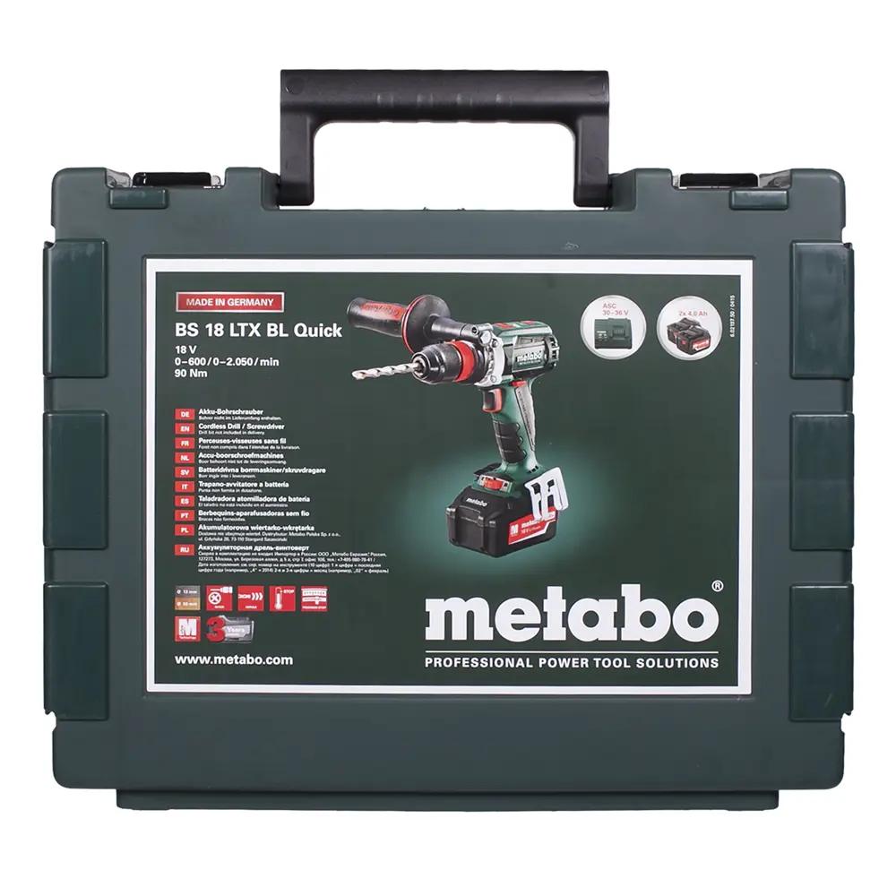 Шуруповерт Metabo BS 18 LTX BL Quick, 18 В, 4 Ач 18119253 STLM-2144685  - Вид №4