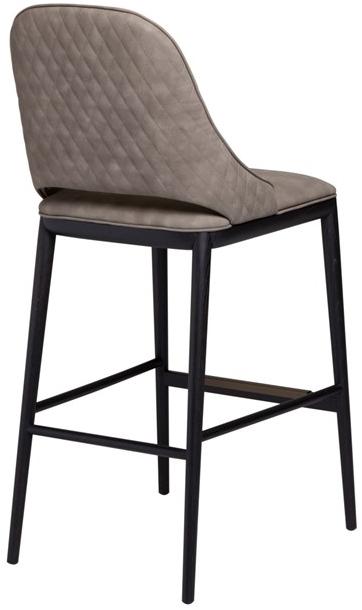 Tonin Casa Высокий табурет из нубука и основа из черного ясеня Malva sun-id-1421557 - Вид №2