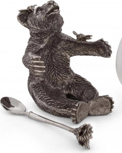 10648919 Vagabond House Банка для мёда и джема с ложкой Vagabond House Лесные истории.Медведь 360мл, стекло Стекло