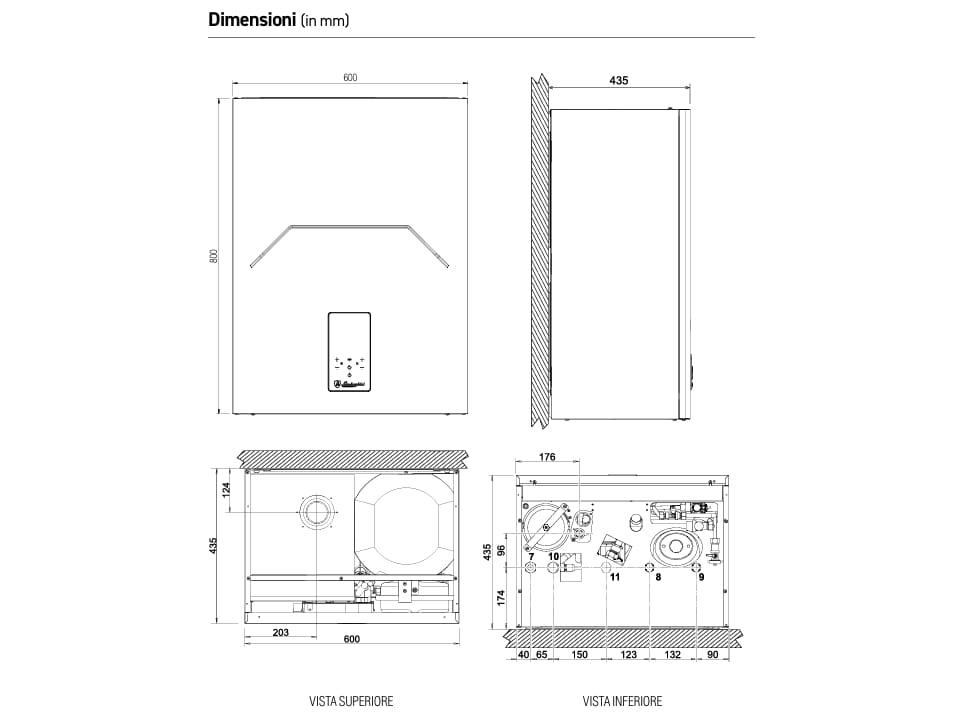 Настенные конденсационные котлы с санитарным накоплением из нержавеющей стали Lamborghini CaloreClima Alhena ARCH-00133261 - Вид №1