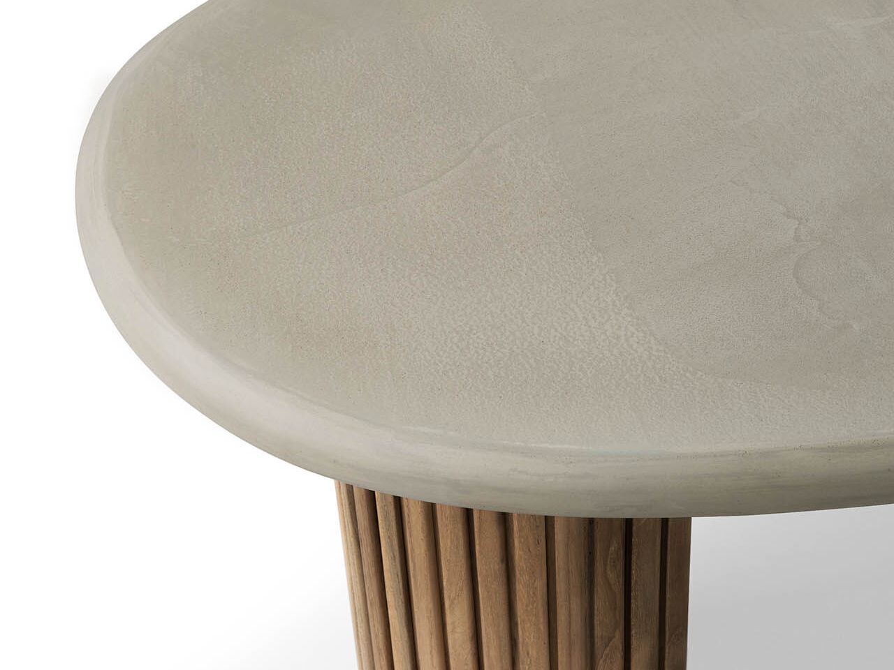 Низкий садовый стол из бетона и тика Ethnicraft Boomerang ARCH-00133323 - Вид №4