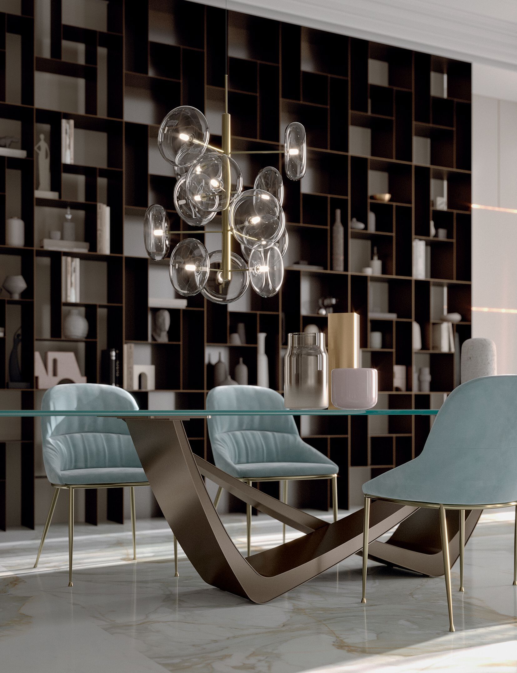 Бочковый стол со стальным основанием и столешницей из Супермармо Bontempi Casa Bach ARCH-00142222 - Вид №6