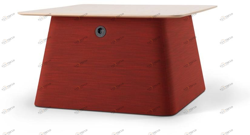 Offecct Квадратный журнальный столик из дерева и ткани Osaka sun-id-1350609