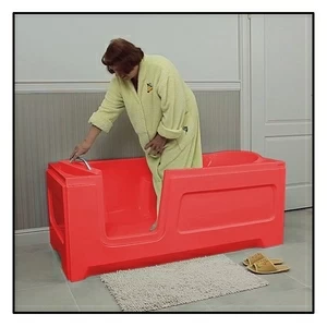 Ванна с дверцей Akcjum Relax 150-80-LH-K лежачая левосторонняя красная