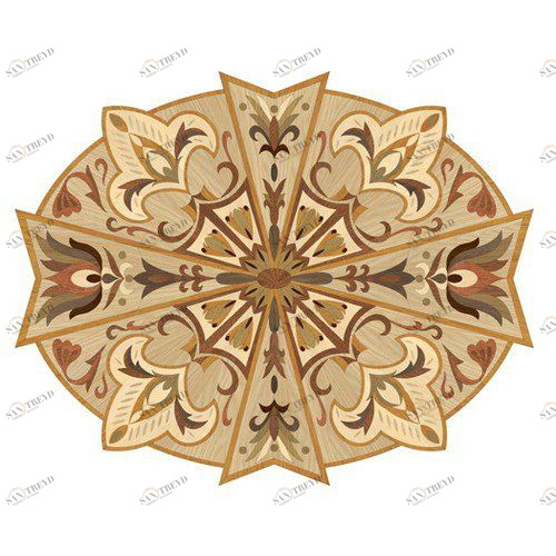 Художественный паркет Da Vinci Розетка 26-061 Дуб Селект (Гладкая) х1000диаметр мм 260090061