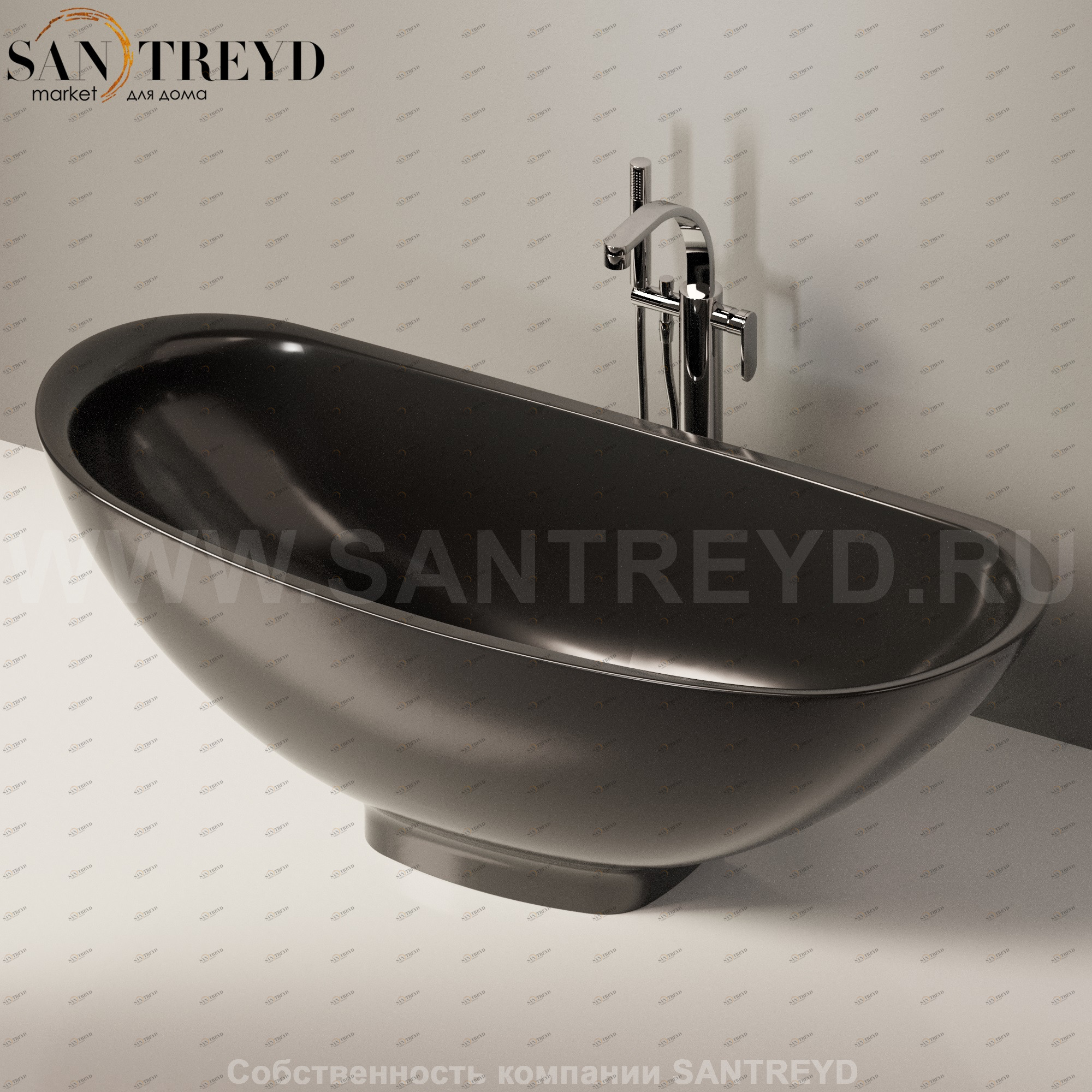 Flaminia IO e SI Ванна свободностоящая 165 см черная IOeSI70SM.9017 Ceramica Flaminia