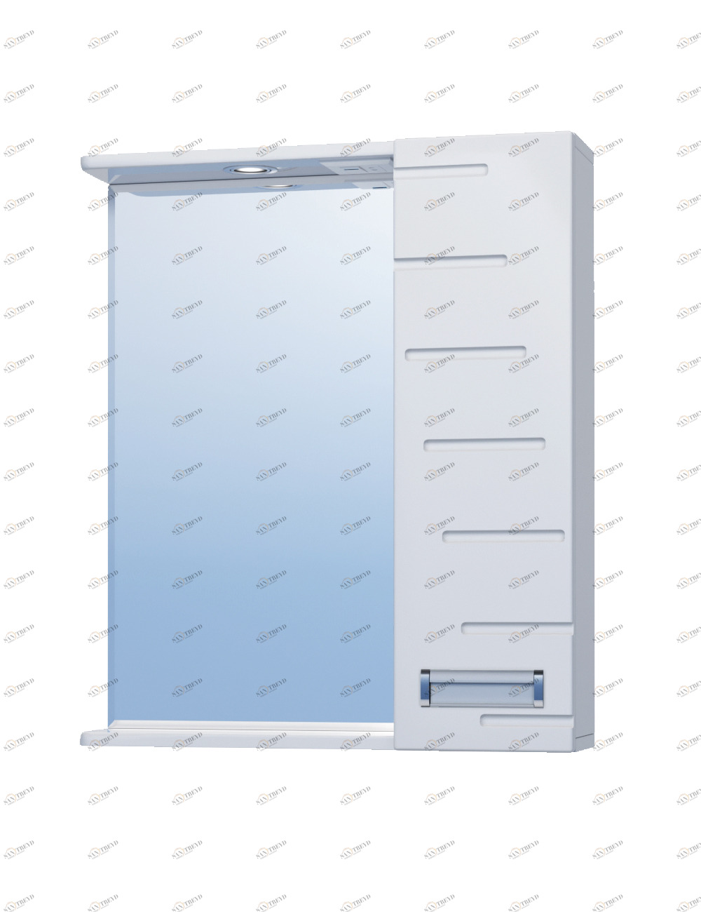 Зеркало Diana 600 правый со спотом600⨉150⨉700 мм белый VIGO sun-id-664486