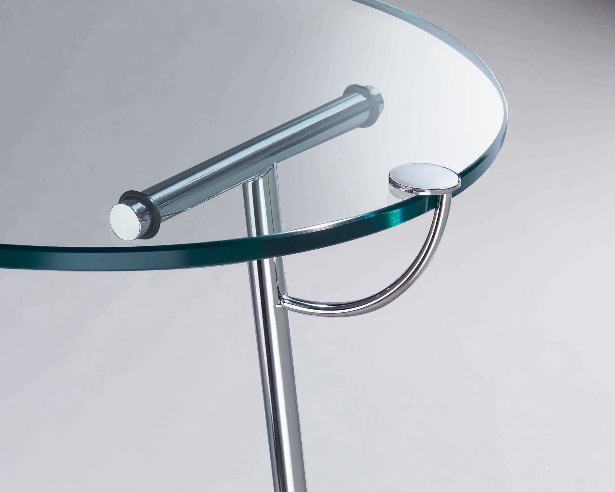 Круглый журнальный столик из нержавеющей стали и стекла SCHNEEWEISS interior Teatime ARCH-00066802 - Вид №1