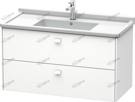 BR414301818 Brioso Тумбочка подвесная Белый матовый, декор Duravit