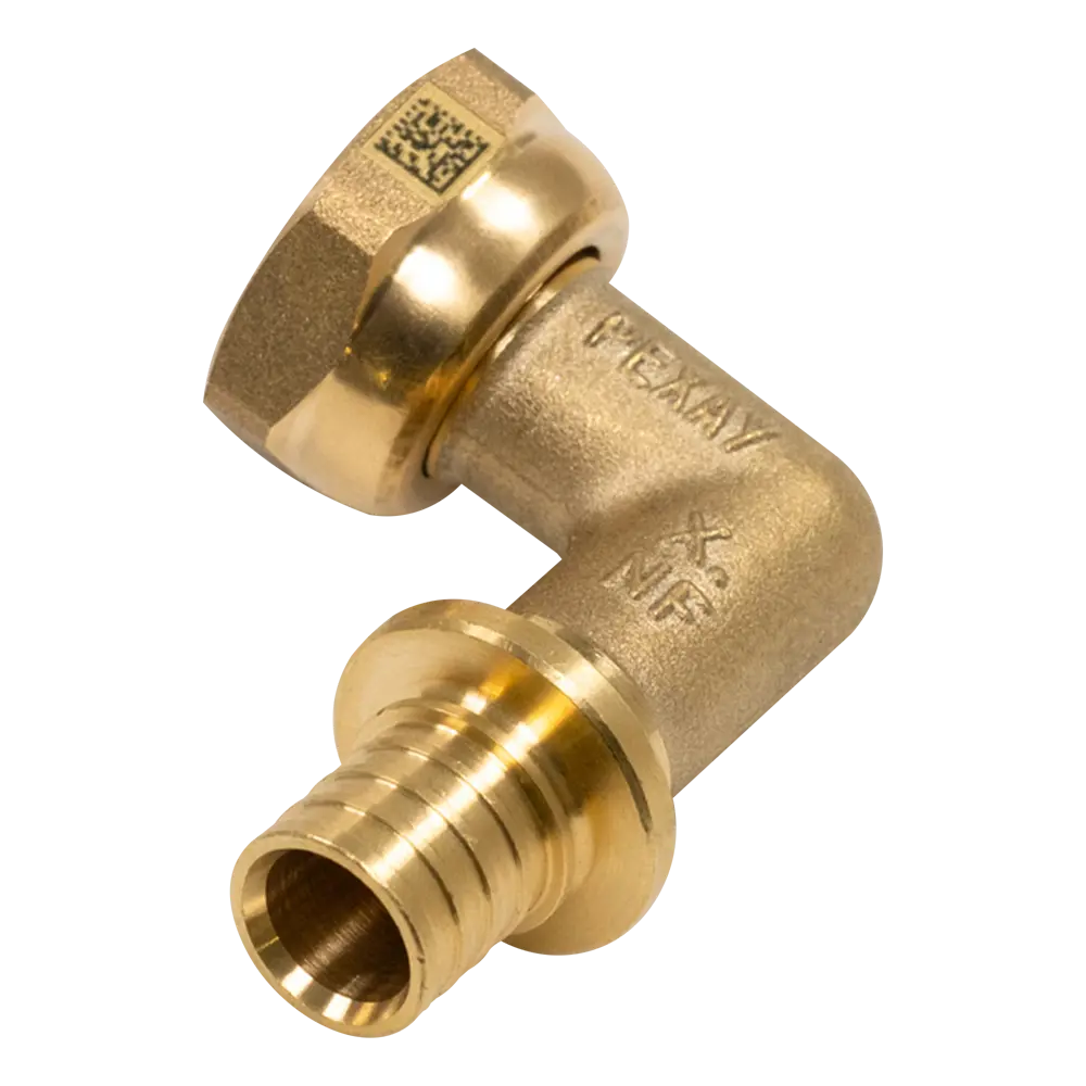 Угловой фитинг Рехау 90° для труб 1/2" с накидной гайкой 89376573 STLM-1482137