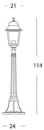 SOVIL Садовый фонарь из литого алюминия Quadrata 340  - Вид №2