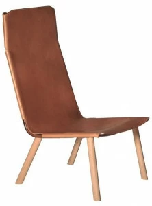 Capdell Кожаное кресло с высокой спинкой Ply