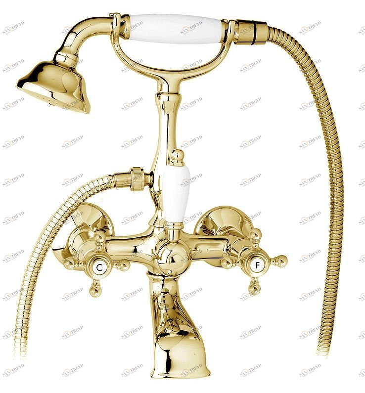 Смеситель для ванны с ручным душем, шлангом 150 см CEZARES GOLF-VD-03/24-Bi