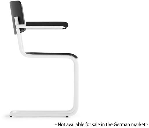 Adico Консольный стул из нержавеющей стали и дерева с подлокотниками sun-id-1425520 - Вид №2