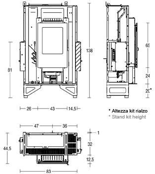 Piazzetta Закрытый моноблочный пеллетный камин Mp sun-id-1363234 - Вид №1