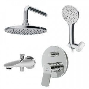 FB85A10000 набор: см-ль д/в/душа верхний душ 220 мм держатель д/верхн.душа душ.набор (ручн AM.PM X-Joy