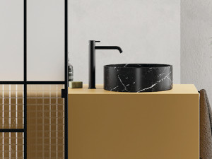 Мраморная столешница круглый умывальник