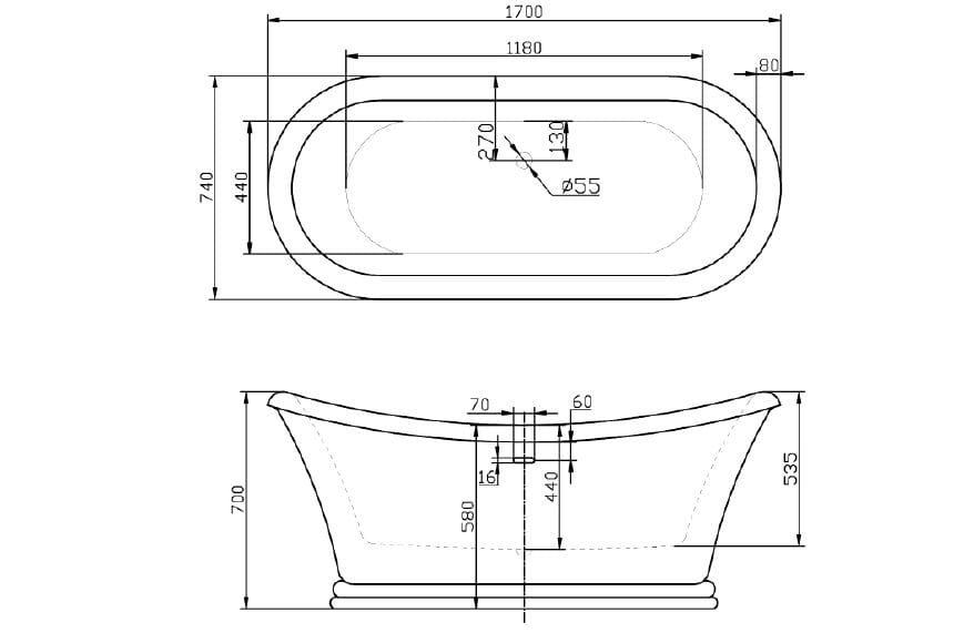 Акриловая ванна для ванной комнаты Gaia Mobili Complements ARCH-00066638 - Вид №2