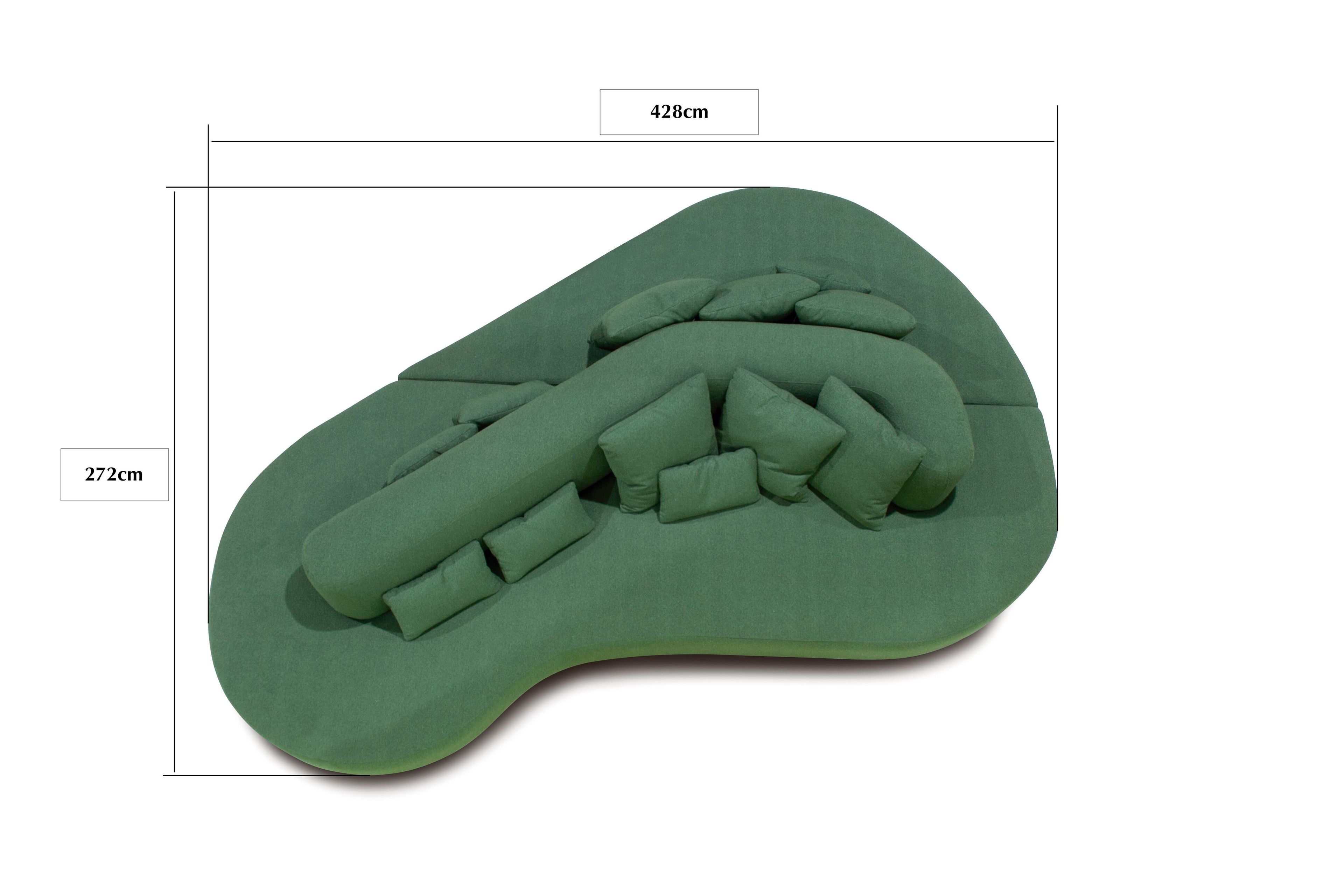 Двусторонняя изогнутая ткань диван CREARTE COLLECTIONS Lab Organic ARCH-00105937 - Вид №9