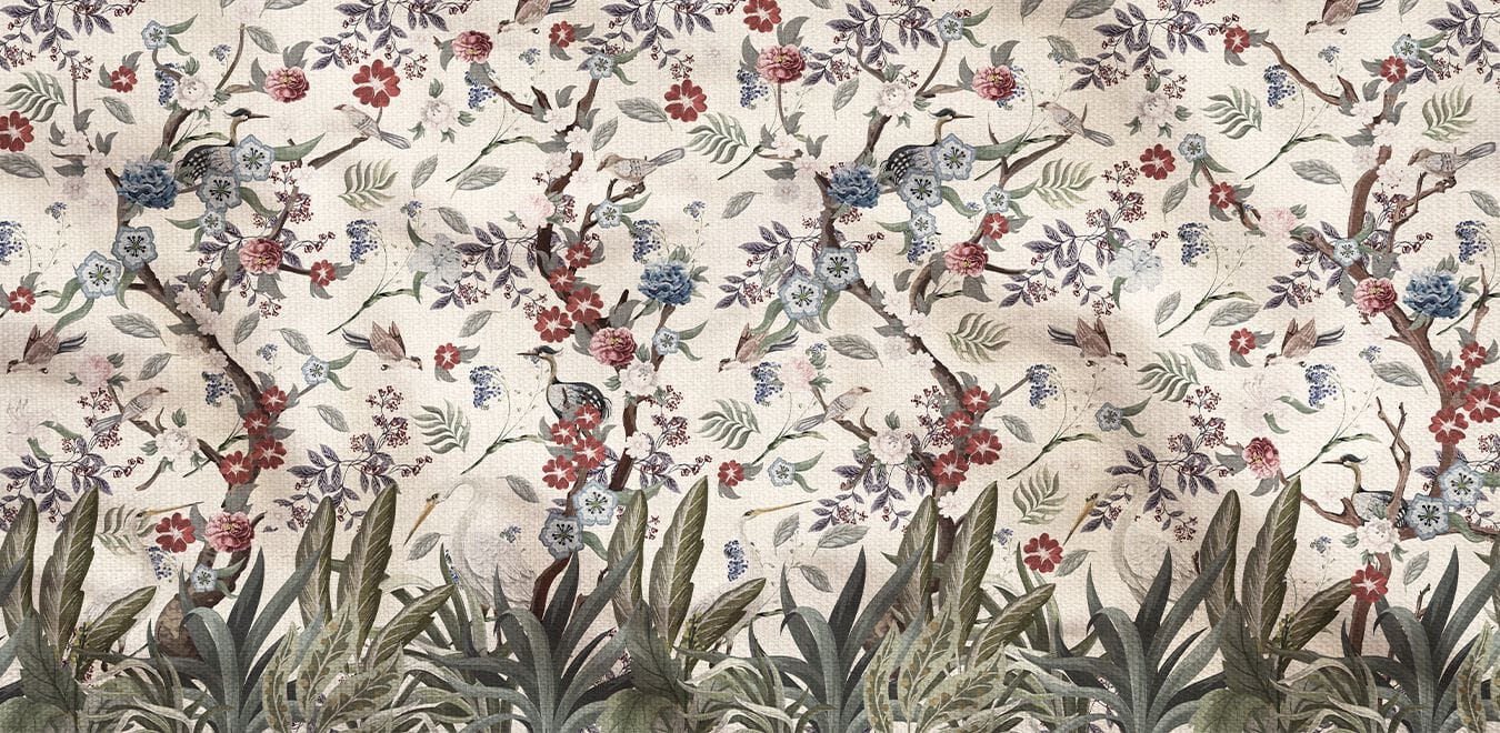 Обои с цветочными мотивами Creativespace Prêt-à-porter ARCH-00151769 - Вид №1