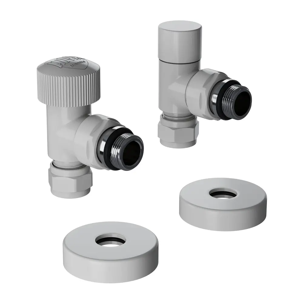 Термостатический комплект для радиатора угловой Royal Thermo Design Pro 1/2" латунь цвет белый 89423309 STLM-2030624 