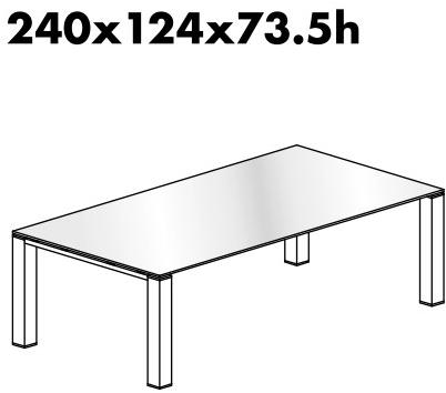 Bralco Прямоугольный стол для совещаний с системой управления кабелями Jet evo sun-id-1367186 - Вид №4