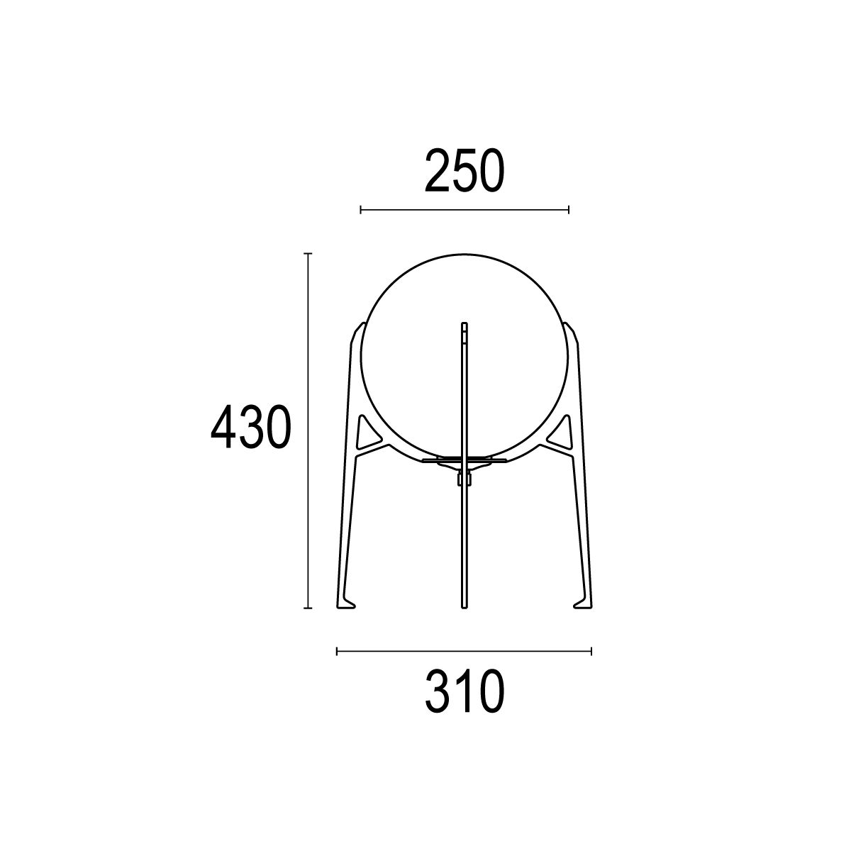 Настольная лампа из дутого стекла Ghidini Lighting LEM ARCH-00081033 - Вид №6