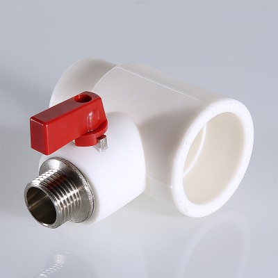 VTp.781.0.04004 Фитинг полипропиленовый – тройник коллекторный полипропиленовый с шаровым краном Valtec 40 мм х 1/2"  - Вид №3