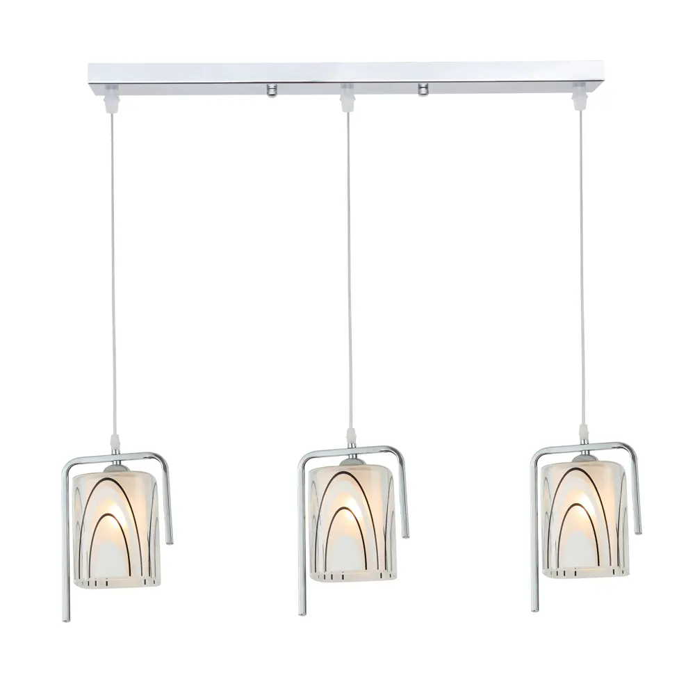 Подвесной светильник Rivoli Noemi, 3 лампы, 10 м², цвет хром STLM-2115780