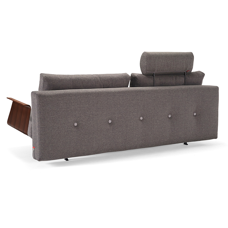 Диван Special Recast Plus с подлокотниками Rests из ореха и ножками из темного дерева, темно-серый Innovation Living SPECIALRECASTPLUS216 - Вид №4
