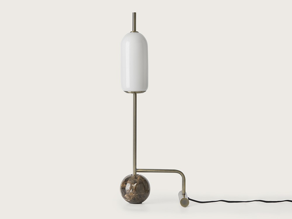 091782 Настольная лампа золотая - зеленый мрамор Aromas del Campo Funn 