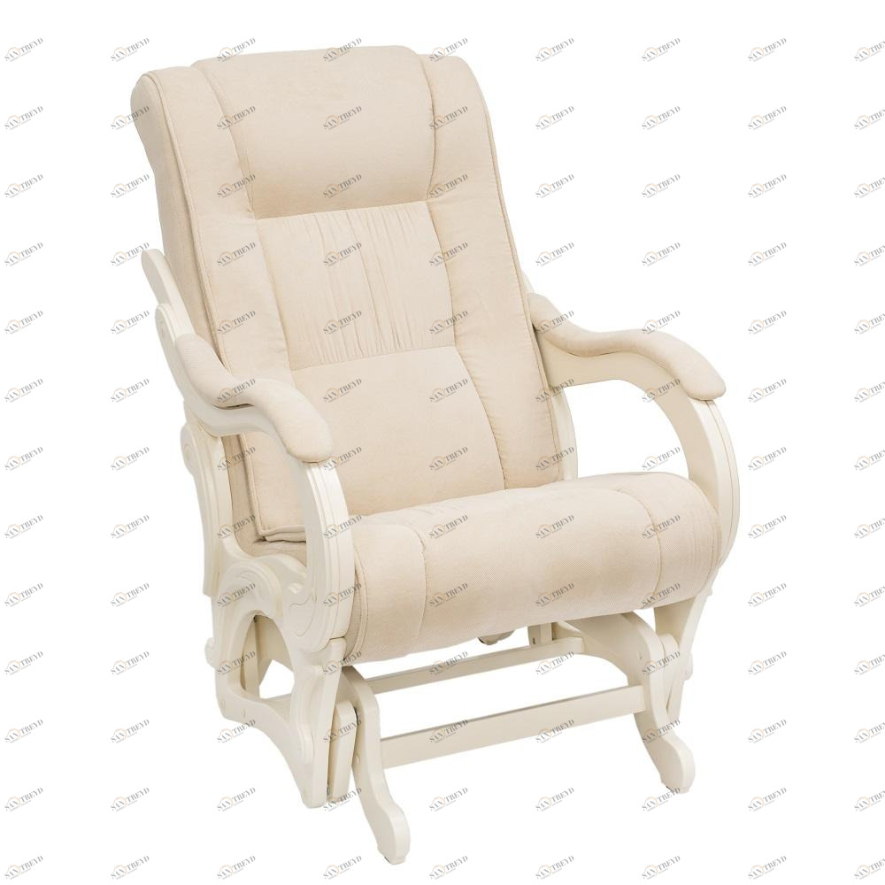 Кресло-глайдер с деревянными подлокотниками дуб шампань Verona Vanilla IMPEX ДИЗАЙНЕРСКИЕ 00-3967074 Бежевый 