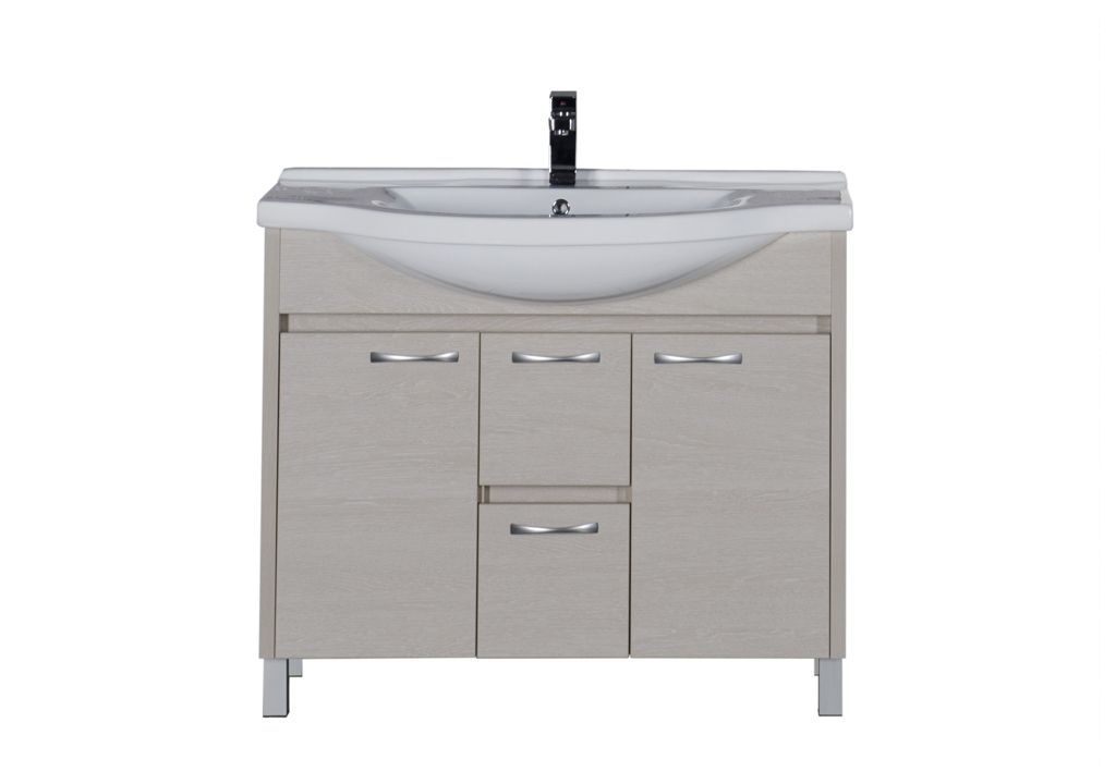 Тумба с раковиной Aquanet Донна 100 белый дуб 0016918200168866 - Вид №3