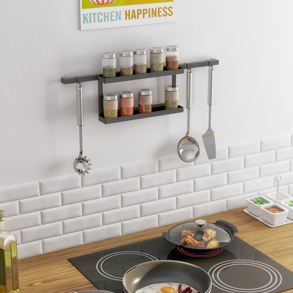 Delinia ID — Двухъярусная полка для специй на рейлинг 80135880 STLM-0013783 - Вид №11