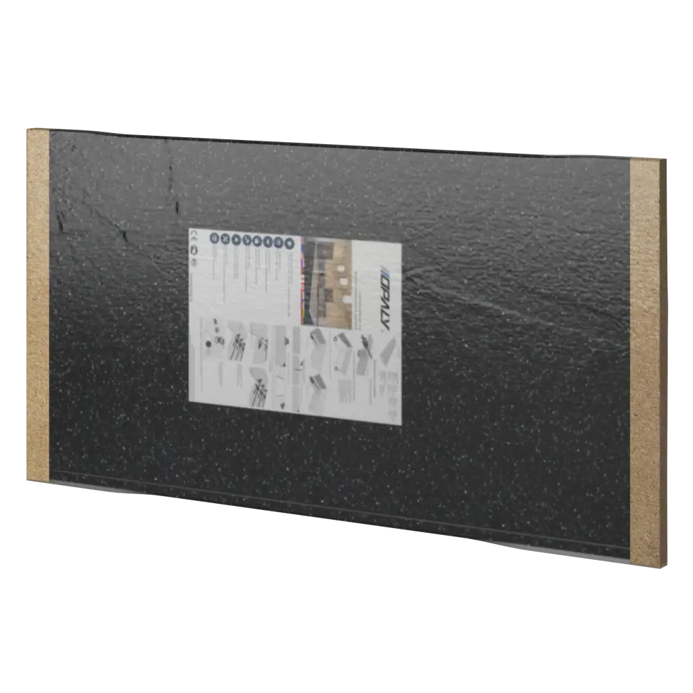 Столешница Найт 120x60x2 см искусственный камень цвет чёрный Santreyd STLM-2148889 - Вид №7