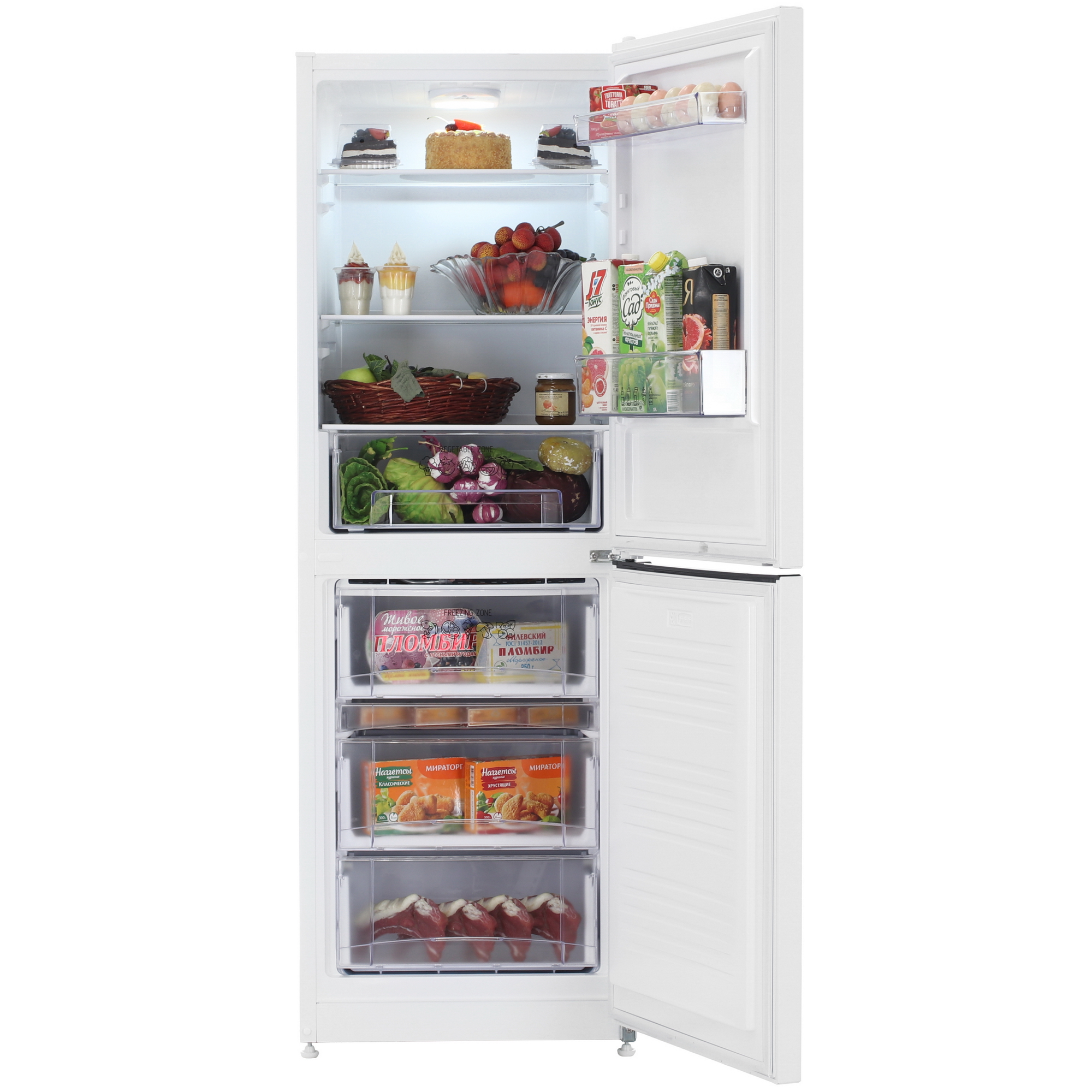 9953426 Холодильник с морозильником   Nordfrost NRB 151 W белый STDN-0116067 - Вид №5