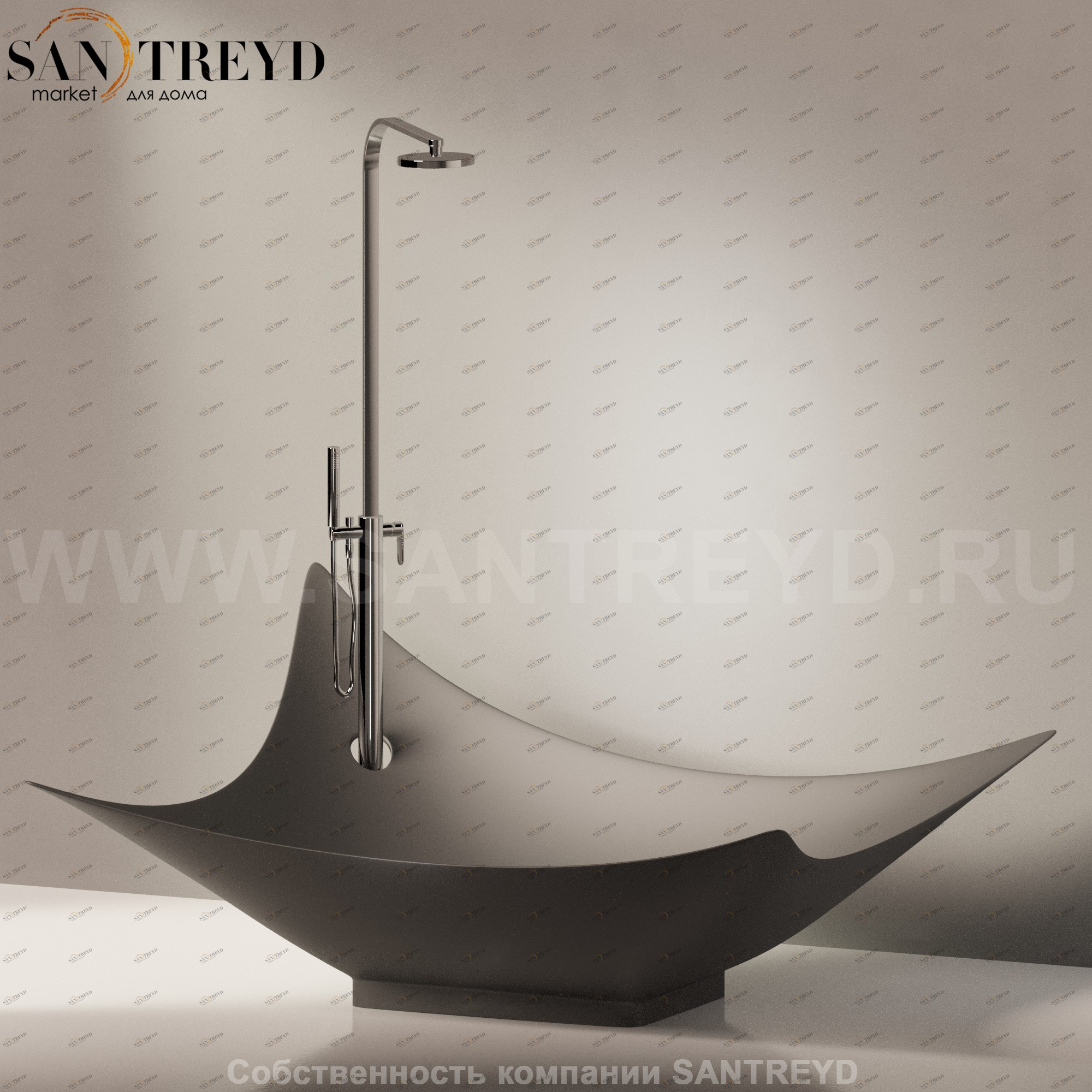 Flaminia LEGGERA Ванна свободностоящая черная LG210.7006 Ceramica Flaminia LG2107006