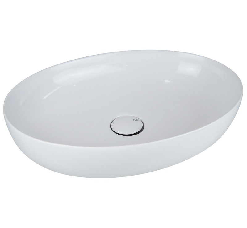 L616T0R0V0101 Раковина накладная ELITE OVAL M 555х385х140 мм без перелива Белый матовый AeT ITALIA