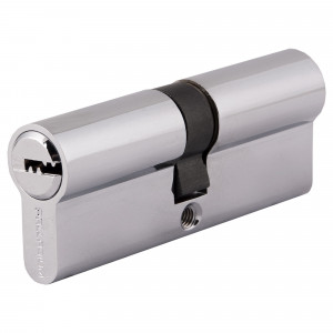 Цилиндр 2J07 80, 40х40 мм, ключ/ключ, цвет хром PALLADIUM