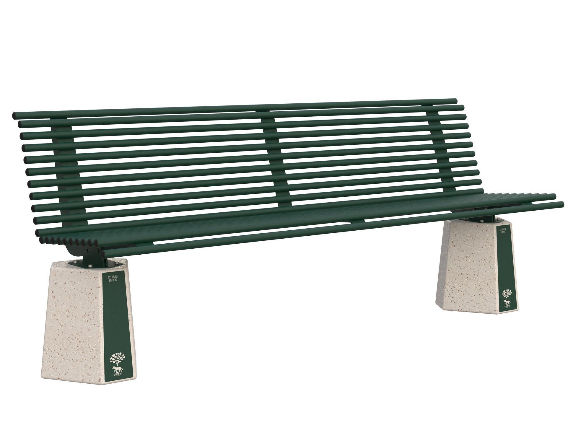 Металлическая скамья со спинкой Lazzari Castle ARCH-00133942