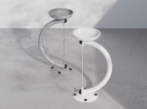 Стальная пепельница для общественных мест