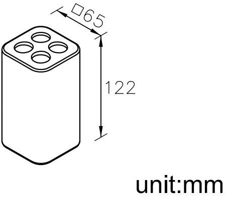 JUSTIME Подставка для зубных щеток из фарфора Mark sun-id-1403983 - Вид №2