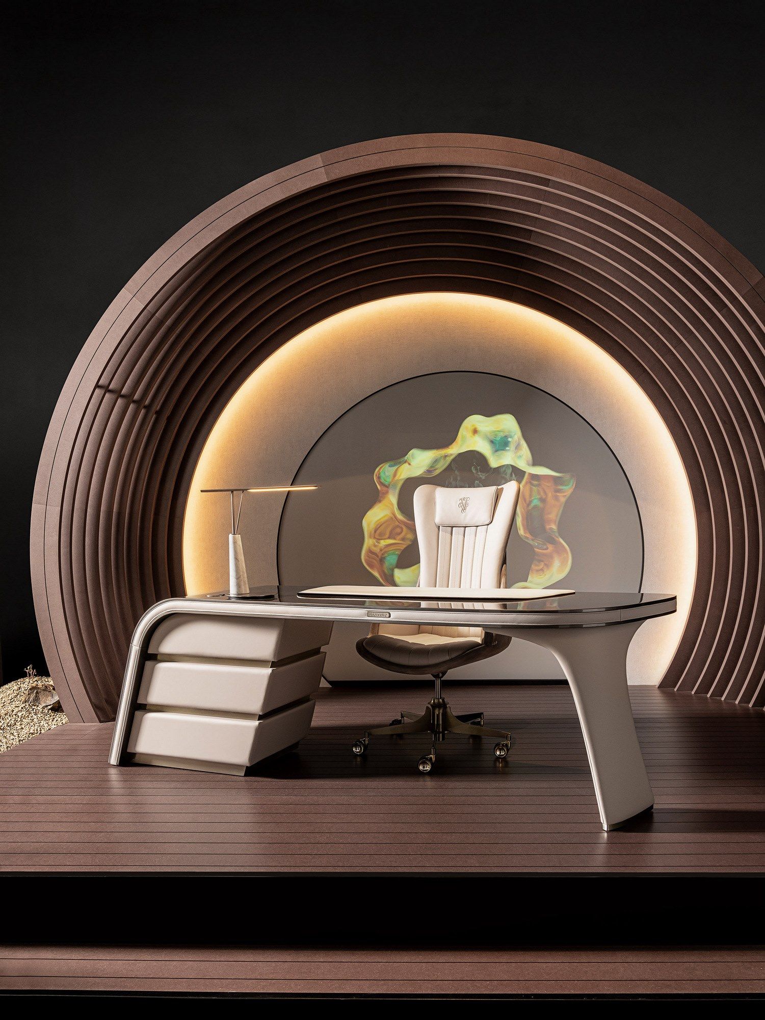 5-спицевое кожаное вращающееся офисное кресло с подлокотниками Visionnaire Starlight ARCH-00074203 - Вид №4