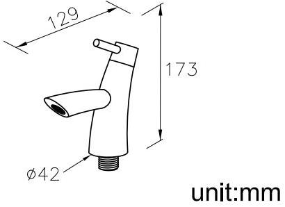 JUSTIME Смеситель для раковины, однорычажный, из хромированной латуни Tai chi 6780-9c-80cp - Вид №2