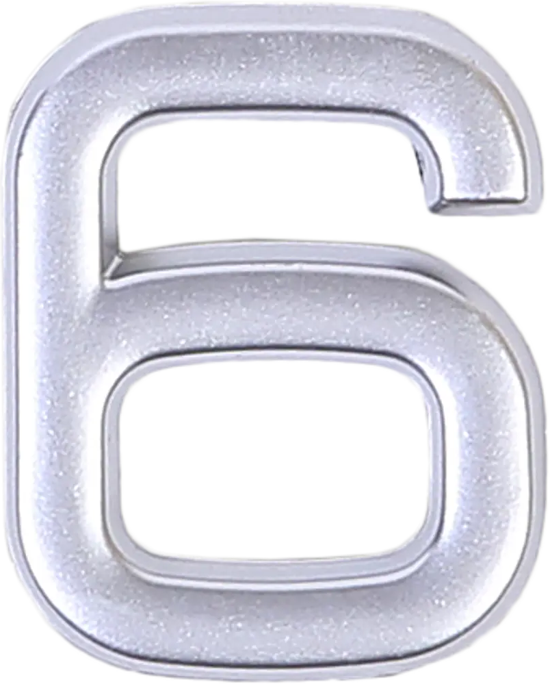 LARVIJ Цифра 6 самоклеящаяся для маркировки помещений 13603775