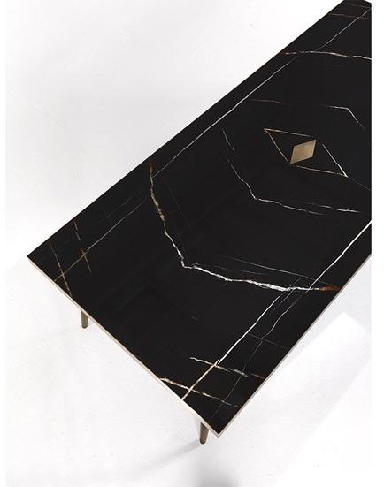Gianfranco Ferré Home Прямоугольный стол из мрамора сахара нуар Mayfair Maf.124.a - Вид №1