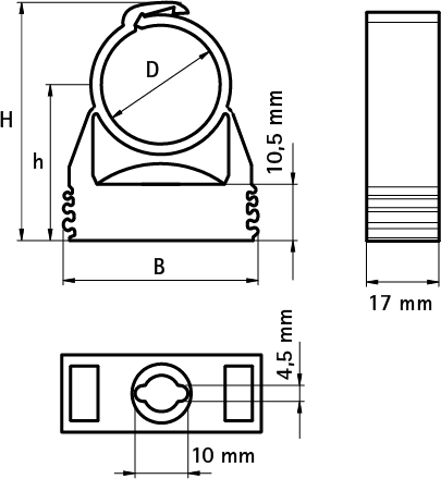 0855822 starQuick® Хомуты — медного цвета для сантехнических труб и труб с электрокабелями для крепления стене, полу или потолку walraven  - Вид №1