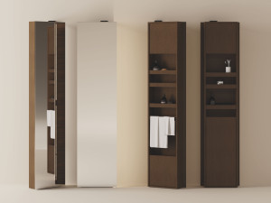 Деревянное вращающееся зеркало с контейнером