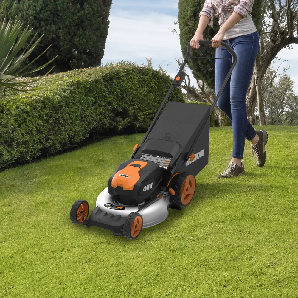 Газонокосилка аккумуляторная Worx WG751E 40 В 48 см 2x4 Ач АКБ и ЗУ входит в комплект STLM-2190974 - Вид №8