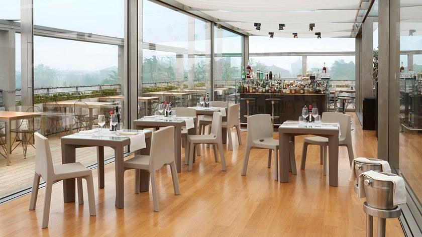 SLIDE Квадратный обеденный стол из полиэтилена sun-id-1425698 - Вид №2